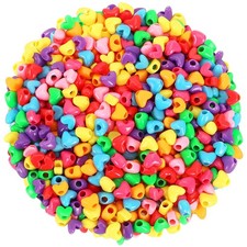 1200pcs Heart Beads 600 Large 600 Small for Valentine's Jewelry Making Crafts