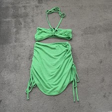 ASOS DESIGN Bright Green Ruched Two-Piece Set