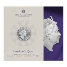 2026 Portraits of Queen Elizabeth II - 05 Jody Clark Effigy &pound;5 BU Royal Mint