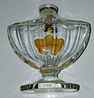 VINTAGE 1950s GUERLAIN SHALIMAR CRYSTAL PERFUME BOTTLE EMPTY + EXPORT STICKER — photo 3