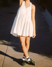 Daily Practice Anthropologie Spring Fling Racerback Mini Dress Babydoll M 288654