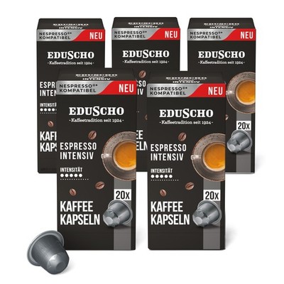 Tchibo Eduscho Espresso Kaffeekapseln, 100 Stück, kompatibel mit Nespresso