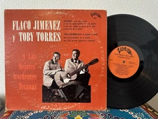 Flaco Jimenez y Toby Torres LP Y Las Mejores' Acordeones Texanas Tejano Tex Mex