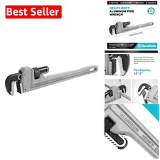 18-Inch Heavy Duty Aluminum Pipe Wrench - Lightweight and Durable Plumbing Tool