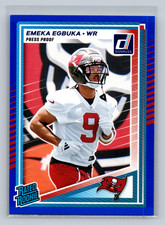 Emeka Egbuka 2025 Panini Donruss Football Rated Rookie Blue Press Proof #375