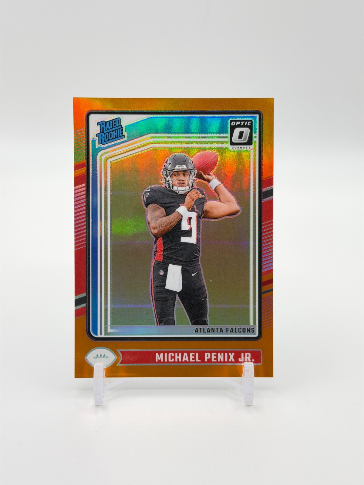 Michael Penix 2024 Panini Donruss Optic #279 Rated Rookie Orange /249 RC Falcons