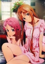 Sword Art Online Asuna & Lisbeth A3 Clear Poster Anime Blu-ray Bonus,