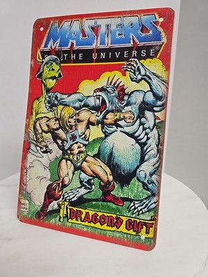 Masters Of The Universe ''Dragon's Gift'' Mini-comic Tin Sign 8x11'' Mattel MOTU