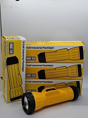 VTG NEW OLD STOCK! BRIGHT STAR 2 CELL INDUSTRIAL FLASHLIGHT 2618
