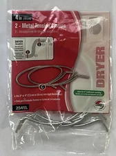 Pack of 2 Dryer Vent Duct 4 inch Metal Spring Tension Clamp Lambro 2541L