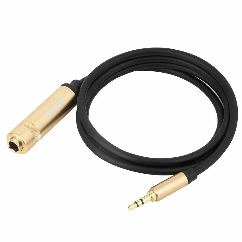 3.5mm AUX Male Jack to 6.35mm TRS Female Converter Adapter Audio Cable 1M - Image 3 of 4