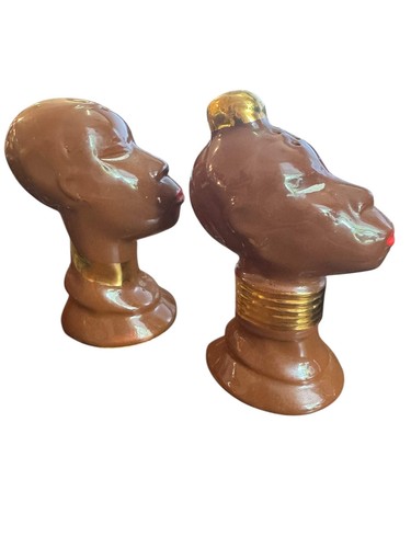 Vintage Tribal Blackamoore African Salt and Pepper Set - Picture 4 of 5