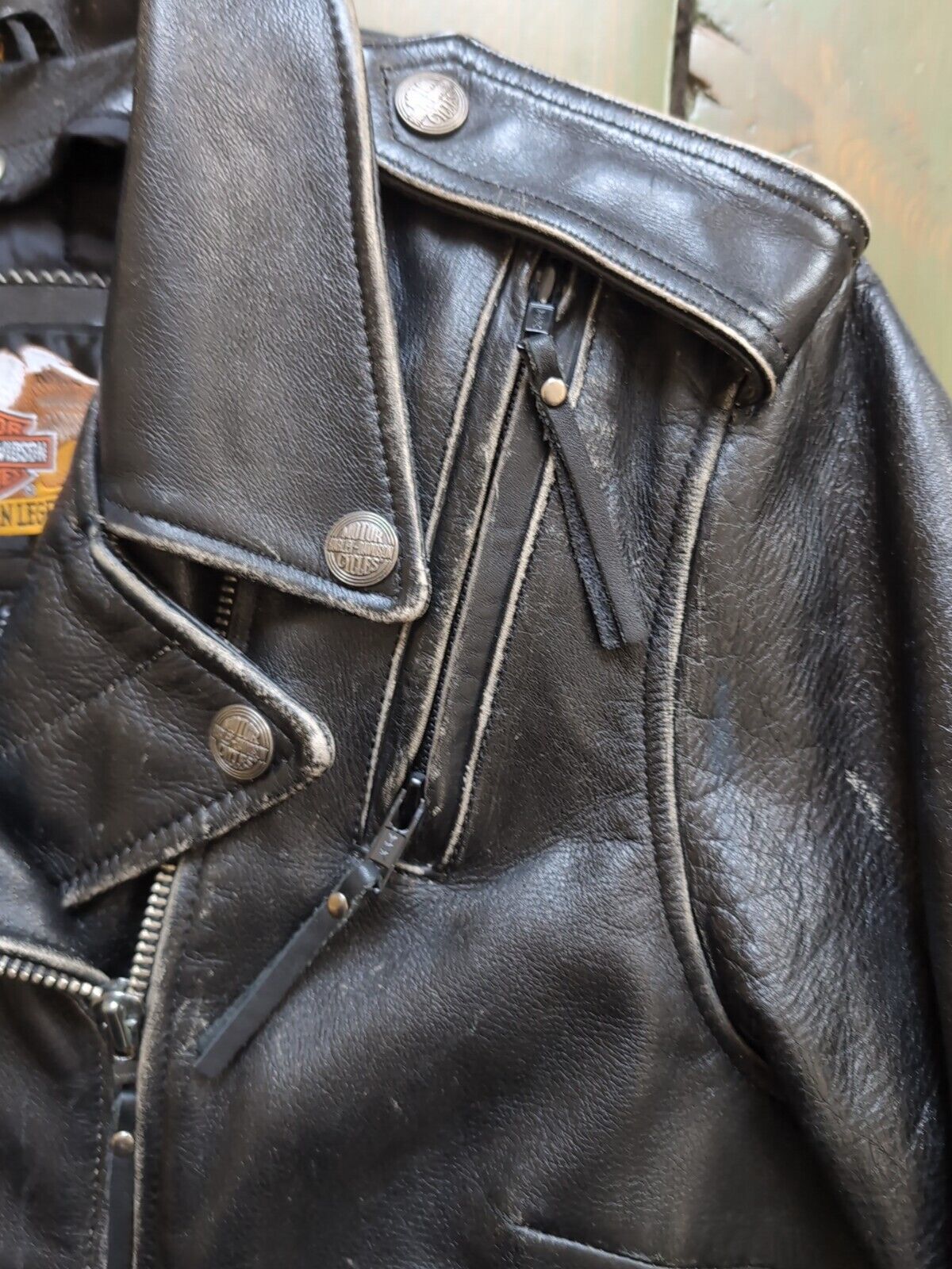 Vintage Harley Davidson EL CAMINO Black Leather M… - image 10