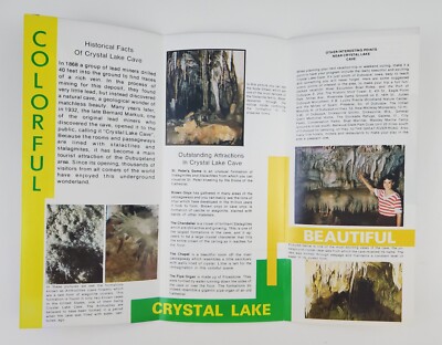 1960s Dubuque Iowa IA Crystal Lake Cave Caverns Vintage