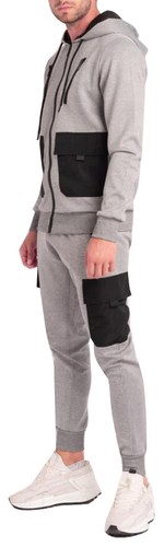 Nuevo Para hombres Diseñador Utilitario Alta Moda Bolsillos de Carga Chándal Sudadera con Capucha Corredores - Imagen 5 de 7