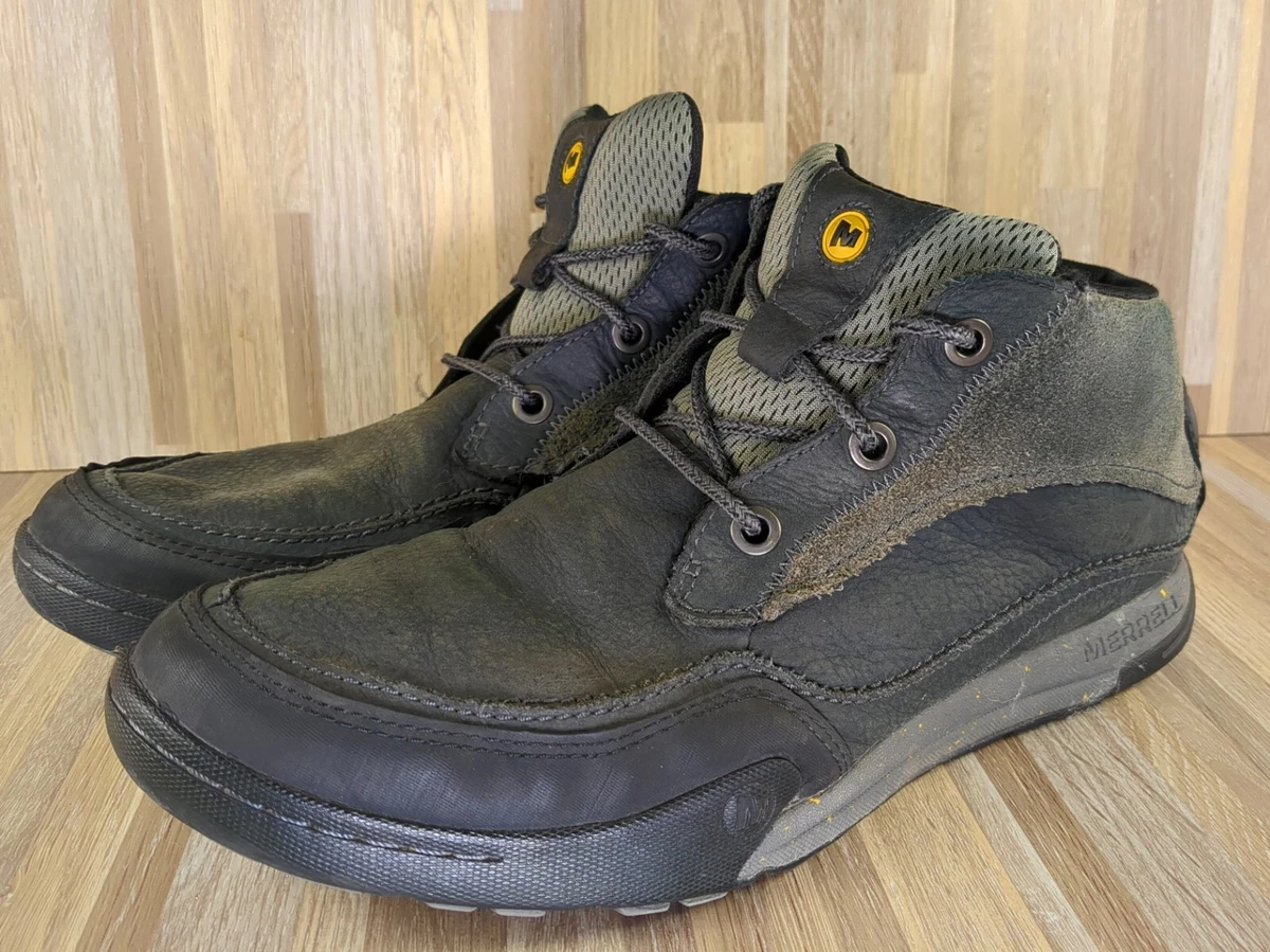 Merrell Mens Mountain Kicks Castle Rock Chukka Boots Brown Black