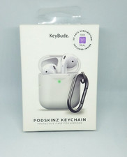 KeyBudz Podskinz Keychain Protective Case for Airpods, white, New in Box
