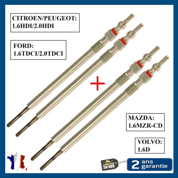 4 -Kerze VorwäRmung = MGP0115 BP747 8904 Y-8001AS Y8001AS RP8472 345223 HDI-image