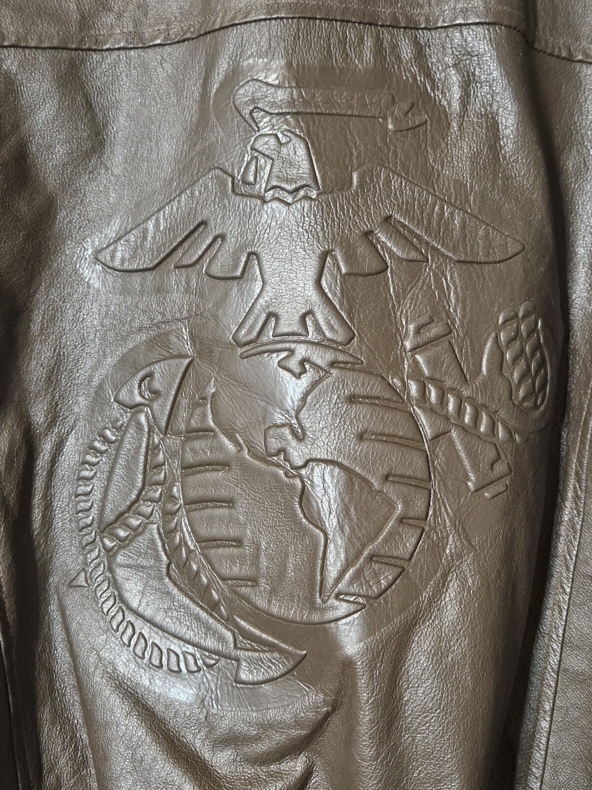 Bradford Exchange US Marines Leather Jacket Men's Siz… Gem