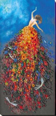 Bead embroidery kit Wake me up needlework kit Art canvas beadwork pattern