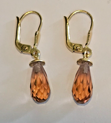 Diaspore, Zultanite Color Change Earrings 14K Solid Gold | US Customs Paid - Picture 2 of 7