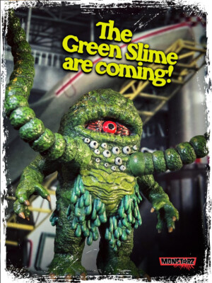 Monstarz The Green Slime retro action figure Space Monster Alien 3.75'' scale