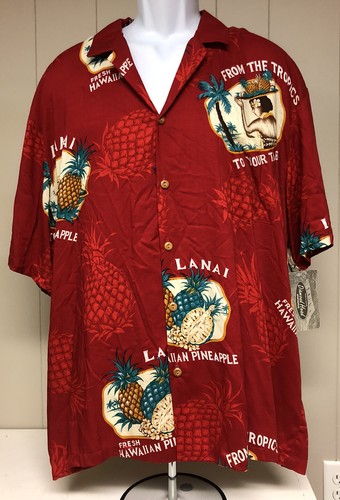 VTG Men's Diamond Head Sportswear Hawaiian Button Up Shirt XL Pineapple Lanai - Picture 2 of 11