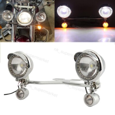 Passing Turn Signals Light Bar For Kawasaki VN Vulcan Classic Nomad Drifter 1500
