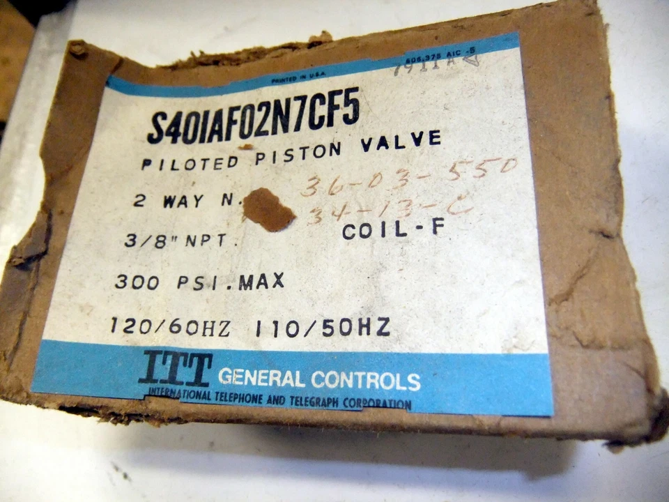 Válvula de pistón pilotada ITT S401AF02N7CF5 Foto 3 de 3