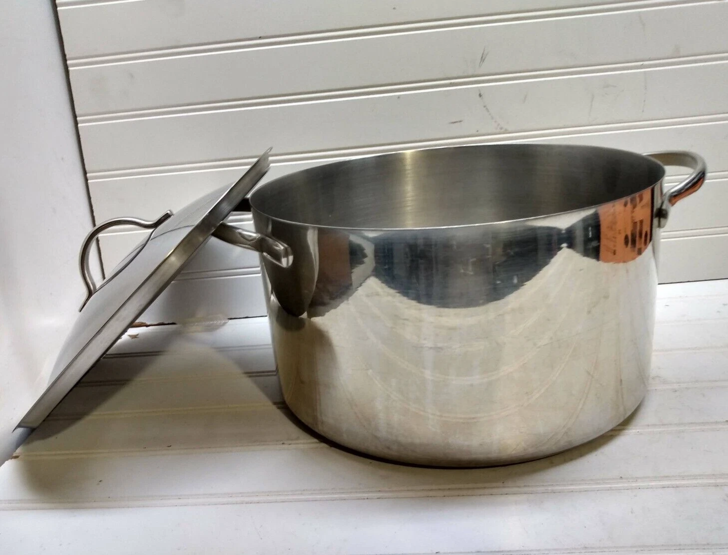 Revere Ware Proline 8Qt Dutch Oven Copper Core Stainless Stockpot Frying Pan Lid