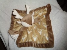 Deer Brown Plush Buck Antlers Plush Levtex Baby Lovey Security Blanket Hunting