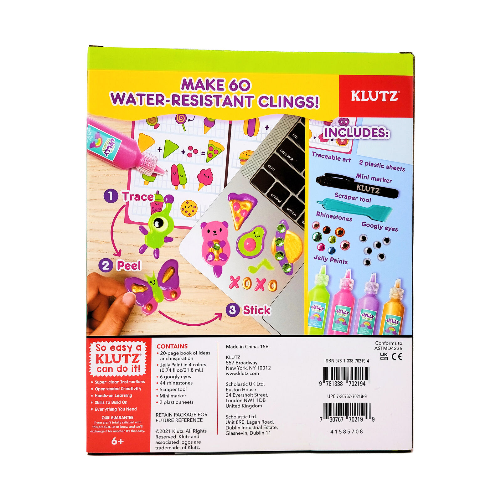 Klutz Paint & Peel Jelly Stickers - Best Arts & Crafts for Ages 6 to 7