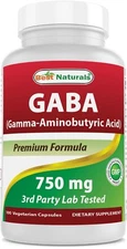 Best Naturals Gaba 750 mg 100 Veggie Caps