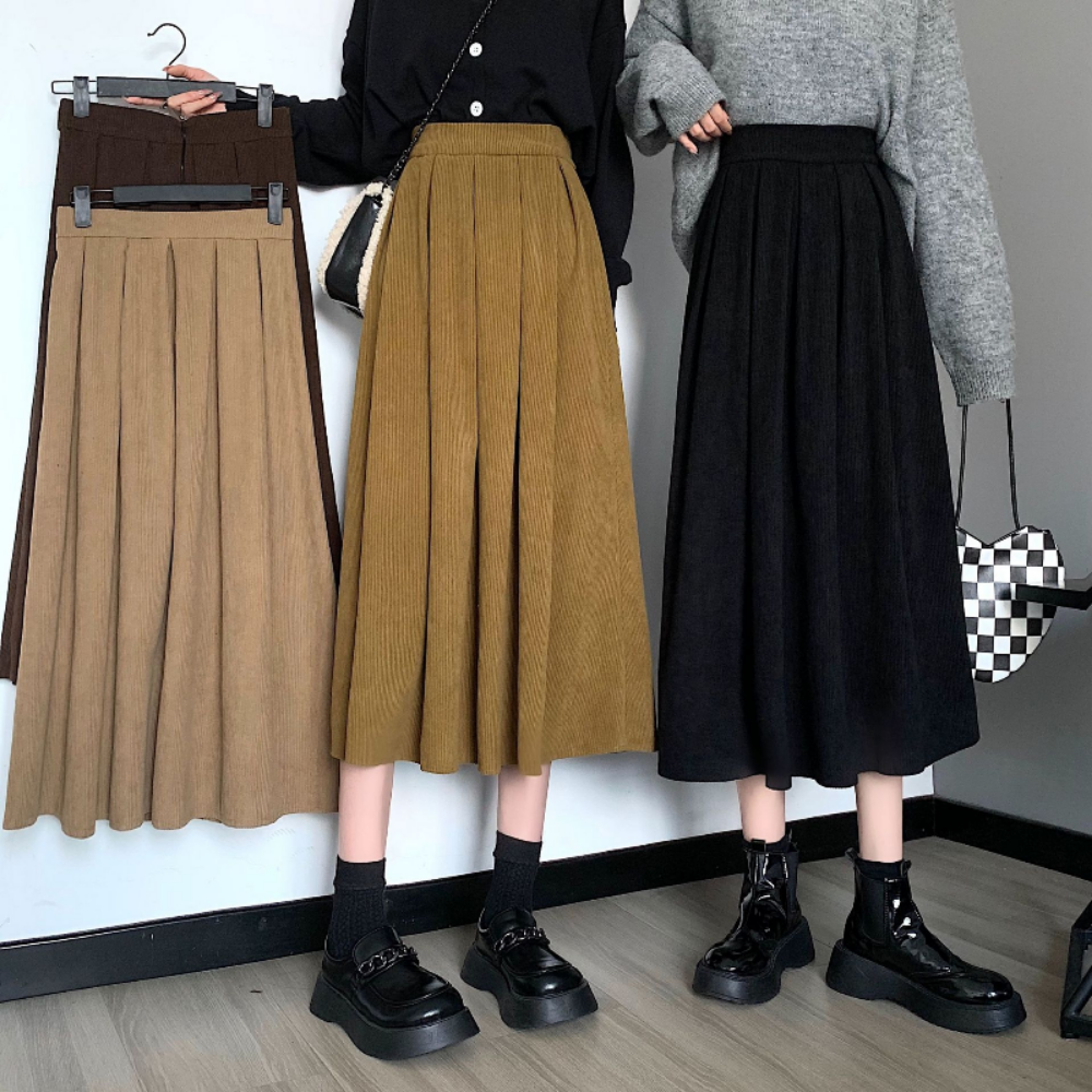 【in a row】Corduroy Pleated Skirt Amazon.com: ZouoYYii Corduroy Short Skirt for Women Spring