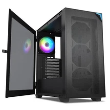Vetroo AL800 Black Mesh E-ATX Full Tower PC Gaming Case 4mm Tempered Glass
