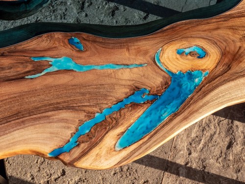 Leben Rand Fluss Glas Esstisch, Epoxid Schreibtisch Und Glühend für Heim & Deko - Bild 6 von 12