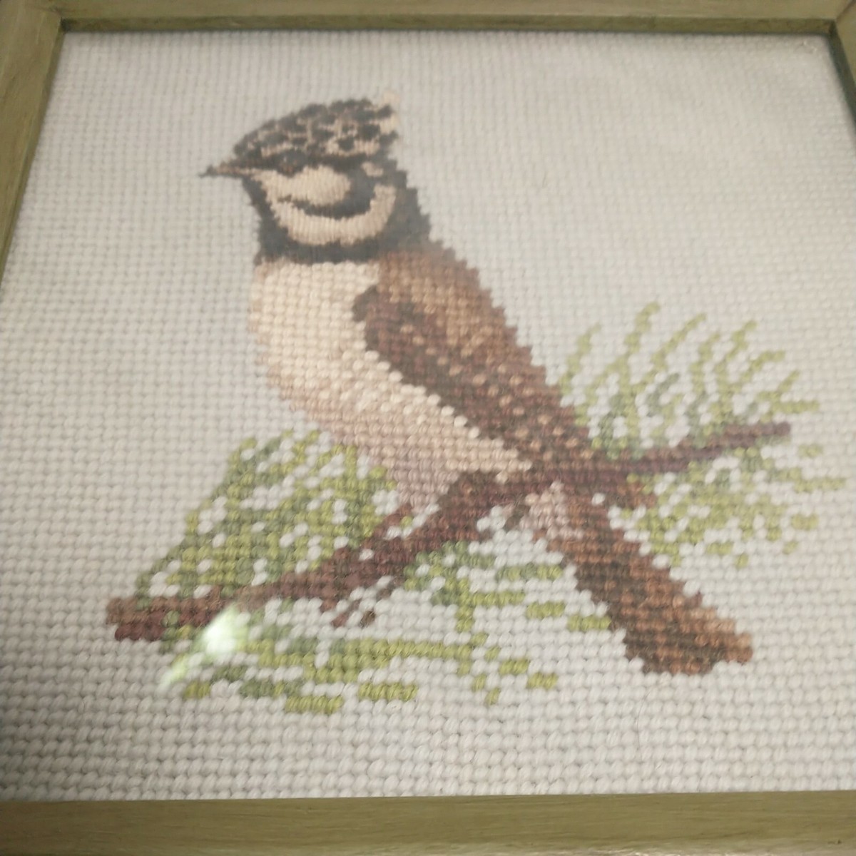 Framed needlepoint Bird Framed needlepoint Bird