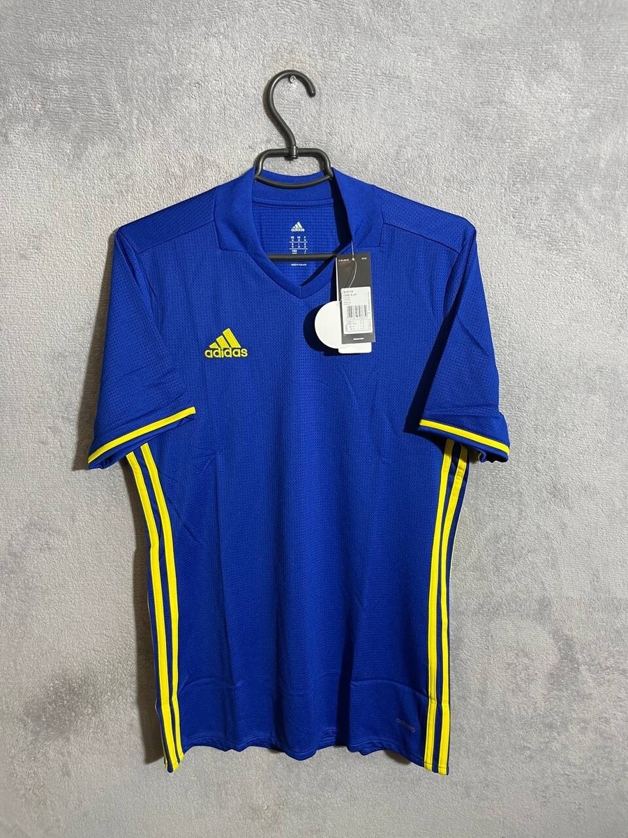 adidas サッカーシャツ 青・金 Adidas Training Jersey Football Soccer Shirt 2016 Blue Adizero