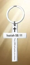 Cross Keychain FREE SHIP INSPIRATIONAL Bible Faith Religious ISAIAH 58:11