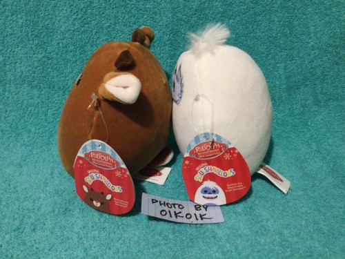 5 Zoll Rudolph Rentier mit roter Nase + Hummel abscheulicher Schneemann Squishmallow Plüschtier - Bild 2 von 3