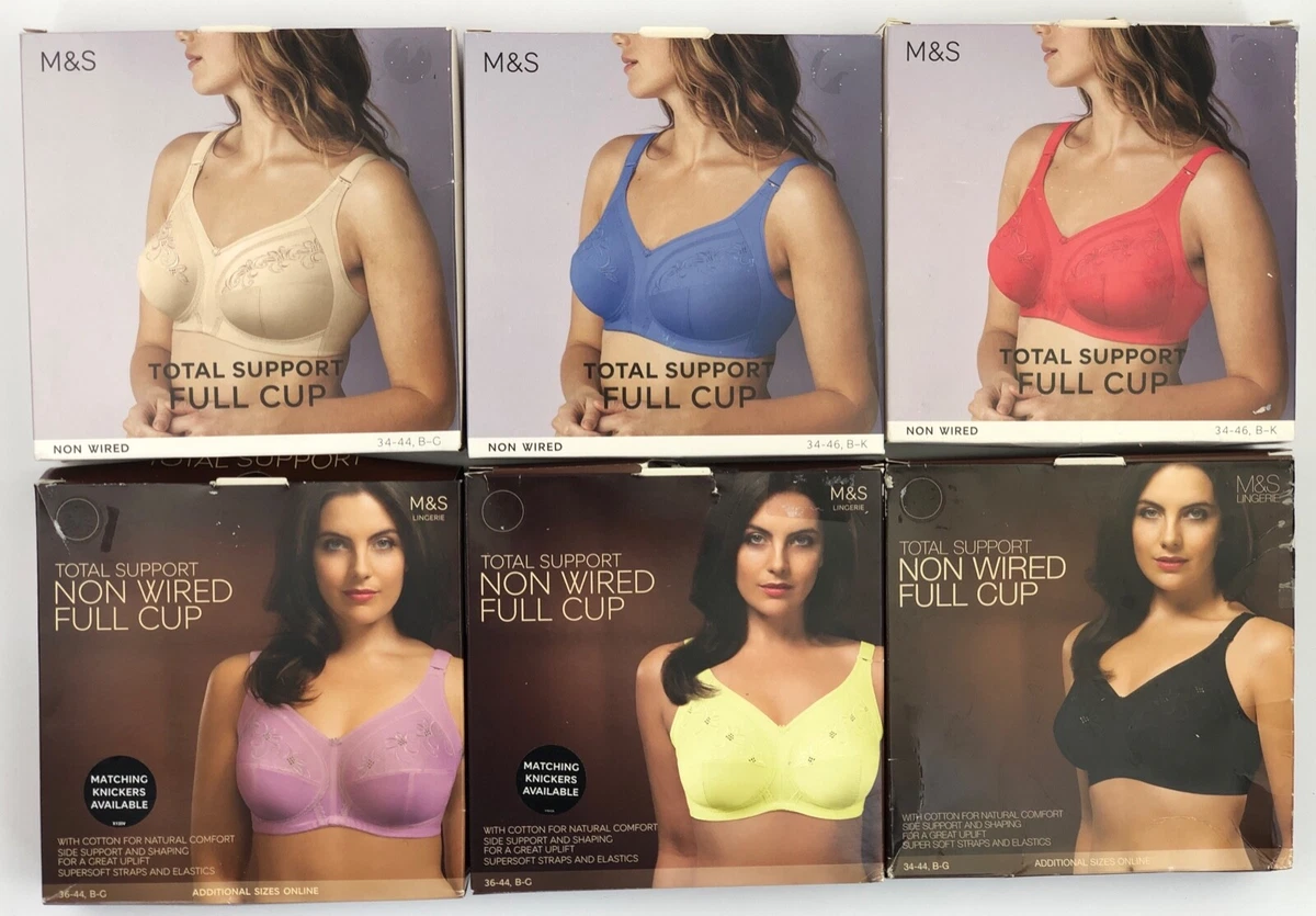 M&S Total Support Non Wired Full Cup Bra Various Sizes & Various Colours  BNWT