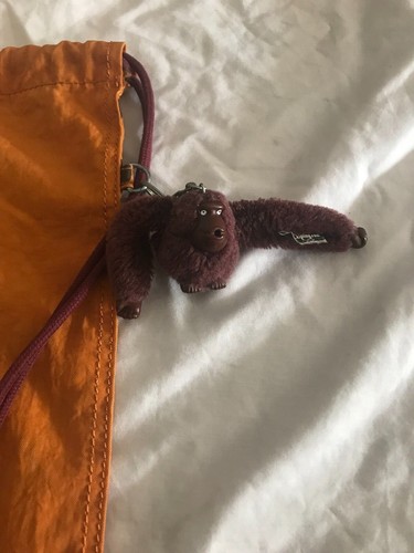 Genuine Kipling backpack, draw string, 1 zipped pocket, Monkey keyring (Eline) - Picture 5 of 7