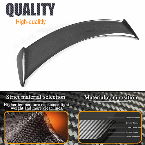 For Jaguar F-TYPE SVR Coupe 2014-2018 REAL Carbon Fiber Rear Trunk Wing Spoiler - Picture 9 of 13