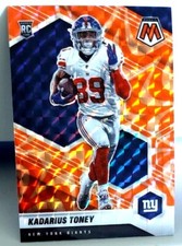 Kadarius Toney Orange Reactive Prizm RC Mosaic #312 Kansas City Chiefs Rookie
