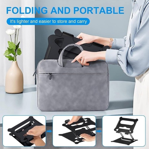 Tablets Pad Cooling Holder Bracket Z-shapeAdjustable Aluminum Notebook Stand - Afbeelding 7 van 10