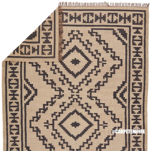 Handwoven Kilim Rug Southwestern Navajo Flatweave Indian Dhurrie Carpet Area Rug - Picture 4 of 7