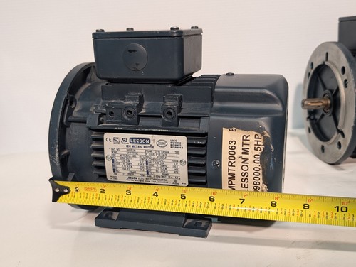 Leeson 192035.00 IEC Metric Motor C71T17FZ6C 0.5 HP, 3 Phase, 230/460 V, 1700RPM - Picture 10 of 12