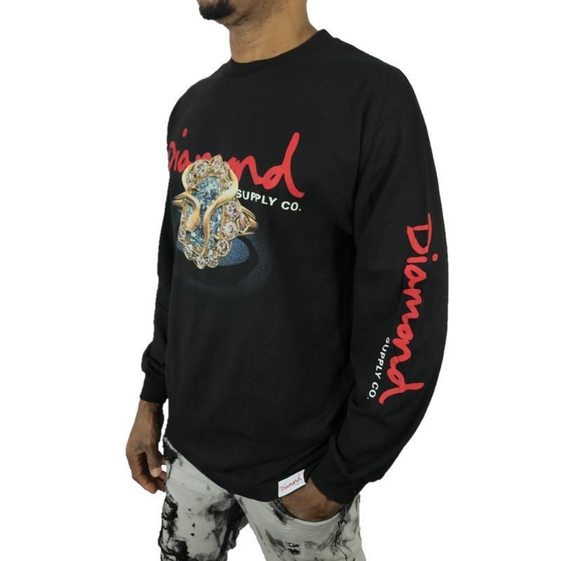 Diamond Supply Co. Men's Golden Snake Long Sleeve Tee T