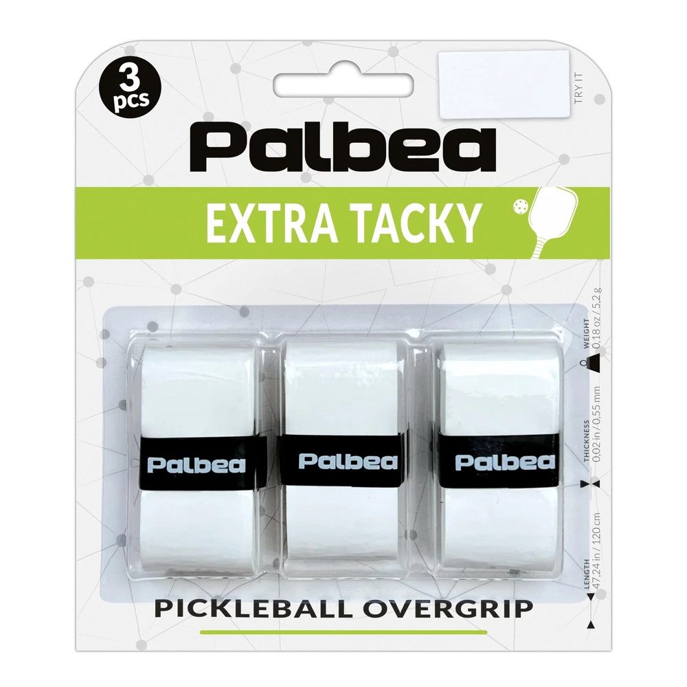 Pickleball Overgrip Tape - Pack of 3/6/12/22/60 - Extra Tacky White Pickleball G
