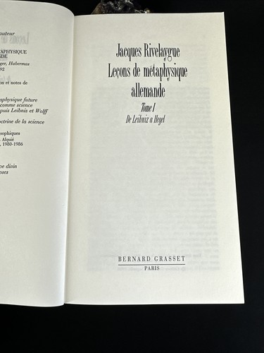 Leçons de métaphysique allemande Tome I II, Jacques Rivelaygue 1994 - Picture 7 of 21